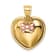 14k Yellow Gold and Rhodium Over 14k Yellow Gold I Love You Textured in
Heart Pendant