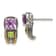Sterling Silver Antiqued with 14K Accent Amethyst and Peridot Earrings