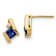 10k Yellow Gold 0.64ctw Cushion Lab Created Sapphire September
Birthstone and Diamond Stud Earrings