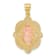 14K Yellow and Rose Gold Rose Virgin Mary Pendant