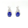 10.55 Ctw Tanzanite and 1.37 White Ctw Diamond Earring in 14K WG
