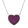 Sterling Silver Lab Created Ruby Heart Necklace 1.5ctw
