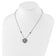 Rhodium Over Sterling Silver with 14K Accent Diamond Vintage Heart Necklace