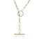 Pave CZ Paperclip Link Chain Necklace In 14K Gold Over Brass 16 Inch