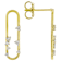 Graceful Lab-Grown Diamond Drop Earrings In 18K Gold Over Sterling Silver