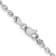 14K White Gold 3mm Diamond-cut Round Open Link Cable Chain Necklace