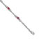 Rhodium Over 14k White Gold Diamond and Ruby Bracelet