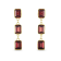 Garnet 7x5mm Rectangular Octagonal 14K Yellow Gold Dangle Earrings