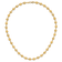 14K Yellow Gold Polished and Satin Puffed Circles Necklace