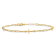 14K Yellow Gold Cross Link with 1-inch Extension Anklet