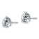 Rhodium Over 14K White Gold 2.50ct. 7.0mm Round J-K Color Moissanite Earrings