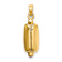 14k Yellow Gold 3D Multi-Color Enamel Hot Dog with Bun Charm