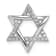 Rhodium Over 14k White Gold Diamond Star of David Chain Slide