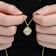Pave CZ Circle Pendant Necklace In 14K Gold Over Brass