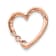 14k Rose Gold Diamond Heart Chain Slide Pendant