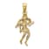 14k Yellow Gold 3D Textured Large Virgo Zodiac pendant