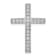 Rhodium Over 14K White Gold 3/8ct. Diamond Cross Chain Slide
