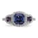 Rhodium Over Sterling Silver Polished Fancy Blue/Purple/White Cubic
Zirconia Ring