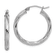 Rhodium Over Sterling Silver 2.7x25mm Twisted Hoop Earrings