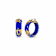 14K Yellow Gold Over Sterling Silver Mini Gold Leaf Acrylic Hoops in
Royal Blue