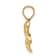 14k Yellow Gold Polished and Textured Plumeria Pendant