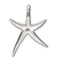 Rhodium Over Sterling Silver Lab Created Blue Opal Inlay Flat Starfish
Slide Pendant
