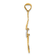 14k Yellow Gold and Rhodium Over 14k Yellow Gold Polished and Textured
Moveable Dancer Pendant