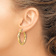 14k Yellow Gold Polished Twisted 1 5/16" Hoop Earrings