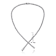 CZ Twist Chain Necklace In Sterling Silver 16 Inch