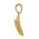 14k Yellow Gold Solid Textured Conch Shell Pendant