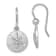 Rhodium Over Sterling Silver Polished Sand Dollar Dangle Earrings