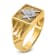 10K Two-tone Yellow and White Gold Textured Diamond Blue Lodge Masonic Ring