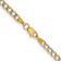 14k Yellow Gold and Rhodium Over 14k Yellow Gold Textured 3.4mm Pave
Curb 16 Inch Chain