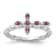 Rhodium Over Sterling Silver Stackable Expressions Cross Rhodolite Ring 0.11ctw
