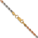 14k Yellow Gold, 14k White Gold and 14k Rose Gold 2.9mm Solid
Diamond-Cut Rope 18 Inch Chain