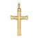 14k Two-tone Gold Diamond-cut Crucifix Pendant