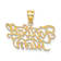 10K Yellow Gold Football Mom Charm