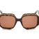 Swarovski Brown Tortoise with Crystal Detail Frame / Brown Lens Sunglasses
