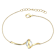 Pear Shape Pearl Ribbon Cable Bracelet In 14K Gold Over Sterling Silver