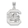 Rhodium Over Sterling Silver LogoArt University of South Carolina Large Pendant