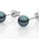 Black Cultured Freshwater Pearl Rhodium Over Sterling Silver Stud Earrings