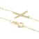 Sideways Initial X Necklace In Solid 14K Yellow Gold 18 Inch