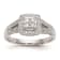 Rhodium Over 14K White Gold Diamond Cluster Engagement Ring 0.50ctw