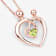 Peridot Mom and Child Interlink Heart 18K Rose Gold Over Sterling Silver
Pendant With Chain