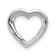 Rhodium Over 14k White Gold Diamond Heart Chain Slide Pendant