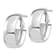 Rhodium Over 14k White Gold 1" High Polished Oval Hoop Earrings