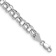 Rhodium Over 14k White Gold 5.5mm Double Link Charm Bracelet