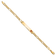 14k Yellow Gold Medical Red Enamel Flat Figaro Link ID Bracelet