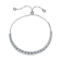 CZ Bolo Bracelet In White Rhodium Over Brass