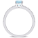 Sky Blue Topaz & Diamond 10K White Gold Ring 0.88ctw